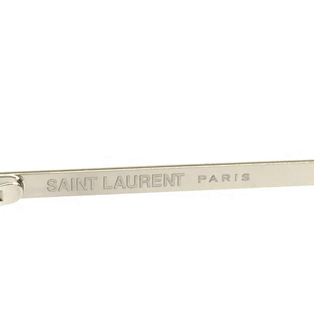 Saint Laurent Eyeglasses Frames SL585 002 Black Silver Rectangle 54-20-145